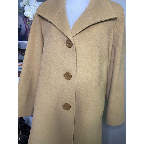 Cinzia Rocca Icons Wool Cashmere Coat Camel 8 - Picture 7 of 12